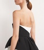 Silk Colour-Block Strapless Gown