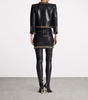 Leather Chain-Detail Jacket