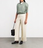 Linen-Silk Polo Top
