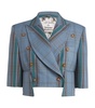 Cotton-Linen Check Cut Off Jacket