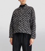 Asymmetric-Hem Logo Print Jacket