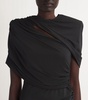 Jersey Draped Midi Dress