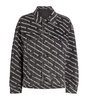 Asymmetric-Hem Logo Print Jacket
