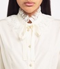 Silk Lace-Trim Blouse