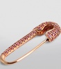 Rose Gold and Sapphire Safety Pin Single Left Earring