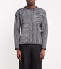 Jacquard-Striped Crew-Neck Sweater