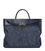 Large Denim Bouclé Andiamo Top-Handle Bag