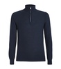 Silk-Cotton Knit Quarter-Zip Sweater