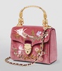 Mini Velvet Embroidered Mayfair Top-Handle Bag