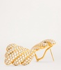 Yellow Gold and Diamond Croissant Earrings