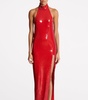 Sequinned Halterneck Maxi Dress