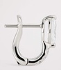 White Gold and Diamond Huggie Earrings