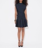 Wool Dropped-Waist Mini Dress
