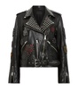 Leather College Biker Jacket
