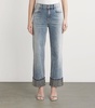 Embellished-Cuff Weezy Jeans