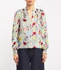 Silk-Blend Floral Arlette Blouse