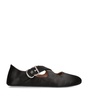 Satin Criss-Cross Ballet Flats
