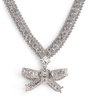 Crystal-Embellished Bow Necklace