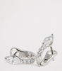 White Gold and Diamond Huggie Earrings