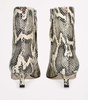 Leather Snake Print Sofia Heeled Boots 35