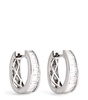 White Gold and Diamond Meryl Huggie Earrings