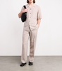 Slubbed Straight Trousers