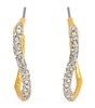 Gold-Plated Pavé Solalnes Hoop Earrings