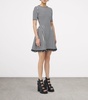 Frayed Houndstooth Mini Dress