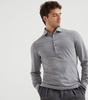 Cotton Long-Sleeve Polo Shirt