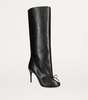 Leather Bow Knee-High Boots 90