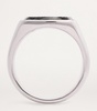 Sterling Silver Cushion Larvikite Ring