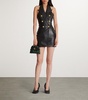Lambskin Tailored Mini Dress