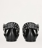 Leather Biker Ballet Flats