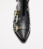 Leather Buckle-Detail Jane Boots 43
