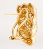 Yellow Gold and Diamond Croissant Earrings