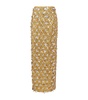 Embroidered Column Midi Skirt