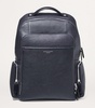 Pebbled Leather Reporter Zipped Backpack