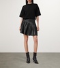 Lambskin Pleated Mini Skirt