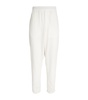 Waffle-Knit Elasticated-Waist Trousers