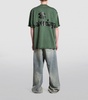 Tape cotton-blend jersey T-shirt