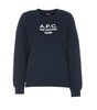 Blue Tina Sweatshirt In Fleece Cotton With Logo Embroidery To The Chest A.P.C. Woman