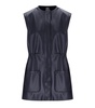 Mm Max Mara Tolone Blue Leather Effect Vest