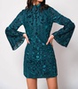 jazzy floral dress in emerald