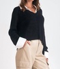 collared sweater in black and white