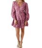 jessica mini dress in plum floral