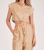 jamie crop top in taupe