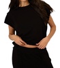 mystic terry top in black
