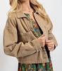 courtney crop jacket in khaki