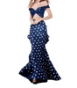 taffeta two-piece mermaid casual dress in navy/ivory