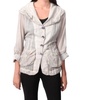 oil wash hooded button-up cardigan in sand